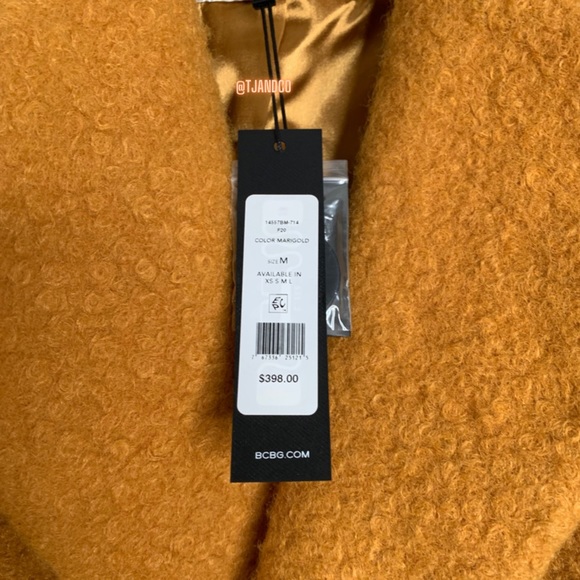 BCBGMAXAZRIA: MARIGOLD BUTTON OVERSIZED PEACOAT - Picture 12 of 12